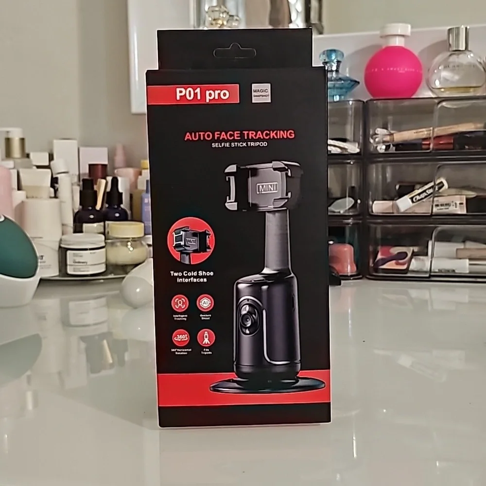 Auto Face Tracking Desktop Gimbal Tripod Phone Holder with remote